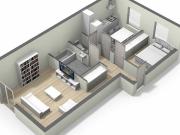 Metz devant les ponts résidence cuisine équipée garage...