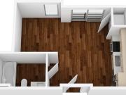 Minimalist Oasis: Tranquil One Bedroom Living