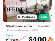 Miraflores Suite amoblaba con garaje en alquiler