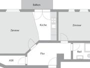 Mit Balkon nahe der Pauluskirche! Hübsche 2 Raum Wohnung...
