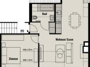 Möbelierte Dachwohnung an zentraler Lage