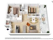 Modern 2 Bedroom Apartment with Stunning City Views