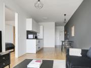 Modern Favoriten 1BR w/ Gym & Elevator, steps to Metro