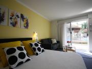Modern single bed apartment with pool