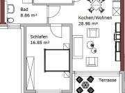Moderne 2 Zimmer Wohnung mit Einbauküche in der Südstadt!