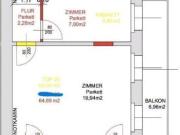 Moderne 3 Zimmer Wohnung, mit Balkon, hofseitig