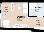 Moderne Neubauwohnung mit 2 Zimmern im 2. Stock