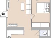 Moderne Neubauwohnung mit Balkon im ersten Stock