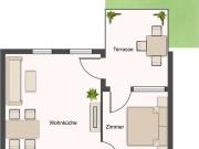 Moderne Wohnung 2 Zimmer inkl. großem Eigengarten