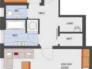 Moderne Wohnung, perfekt geschnitten