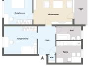 moderne, zentral gelegene 3 ZKB Wohnung mit Balkon....