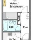 Modernisierte 1 Zimmer Wohnung in Mülheim Saarn