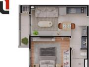 Moní Apto 34m² 1 quarto c/ sacada gourmet no Alto da Glória