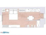 Monolocale arredato Chiesa rossa, cermenate, ripamonti