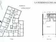 montpellier – appartement studio meublé – 19.20m² – réf:8314
