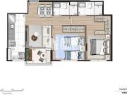 Moov Espaço Cerâmica Apartamento com 2 Dormitórios,...