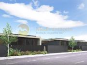 Moradia de gaveto térrea nova com piscina