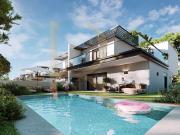 Moradia geminada T3 nova com garagem e piscina nos Foros...