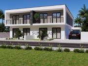 Moradia geminada T4, arquitetura contemporânea com...