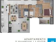 Mossungue Novo 3 quartos sendo 1 suite 2 vagas 101,90m²...
