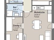Neubau 3 Zimmer Wohnung mit Balkon und Tiefgarage inkl....