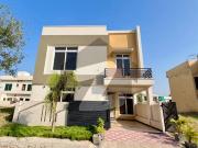 New designer house on wide road