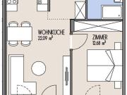 Aktion 2 Zimmer Wohnung mit Balkon Top 01 054