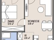 NordGlück Ideal geschnittene 2 Zimmer Dachgeschoßwohnung...