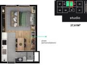 Novo Mundo Oportunidade Studio 27m² R$244.900