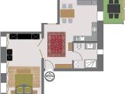 Oberhausen, apartment with balcony, 1 2 persons, all...