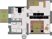 Oberhausen, apartment with balcony, ground floor, 1 3...