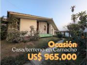 Ocasión: Casa/Terreno de 1,035 m² en Camacho – 1 cuadra...