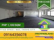 OFFICE SPACE FOR LEASE – BGC, TAGUIG CITY