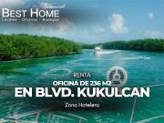 Se renta oficina con vista a la Laguna Europea Cancún