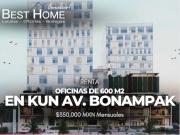 Se renta Oficina de 600m2 en coporativo av. Bonampak Kun...