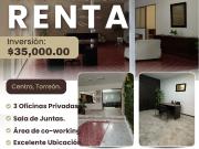 Oficina en Renta en Torreón Centro: Espacio Amplio y...