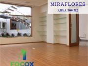 OFICINAS EDIFICIO EN MIRAFLORES 306m2. CON ESTACIONAMIENTOS