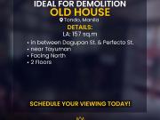 Old House and Lot For Sale near Dagupan St. Tondo Manila