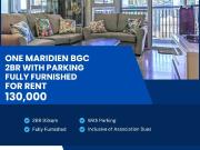 One Maridien 2BR With Parking For Rent Fully Furnished...