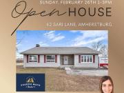 OPEN HOUSE Sat 25 Sun 26 13 at 42 Sari Lane Amherstburg ON