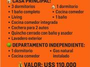 OPORTUNIDAD CASA +DPTO+PILETA GAS NATURAL 3 DORM