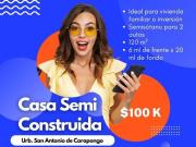 OPORTUNIDAD ÚNICA – CASA SEMICONSTRUIDA EN CARAPONGO