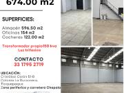 ¡Oportunidad Única! Se Renta Bodega en Guadalajara de 674 m²