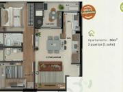 Oportunidade Única 02 DORM 1 Suíte Novo Mundo 61m²