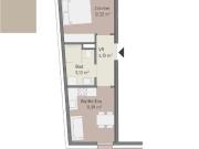 Optimal aufgeteilte 2 Zimmer Anlegerwohnung mit Balkon