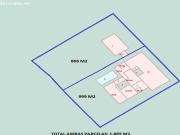 Parcela en Bellamar de 1865 m2 con construcción y piscina