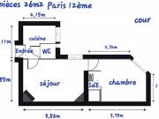 Paris 12ème 75012 Achat / Vente divers 2 pièces au...