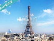 Paris 15 vue Tour EIFFEL 81 m², 2 ou 3 CH, terrasse 9 m²