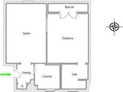 Paris 16 Village d'Auteuil 5ème étage 2 pièces 1 chambre