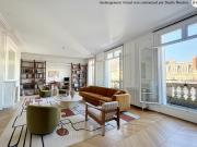 Paris VIIe Champ de Mars vue tour Eiffel